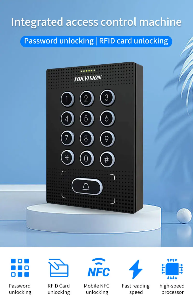 K1T810M RFID Reader Access Control Keypad Door Station Keypad Wiegand 27/35 Oupu