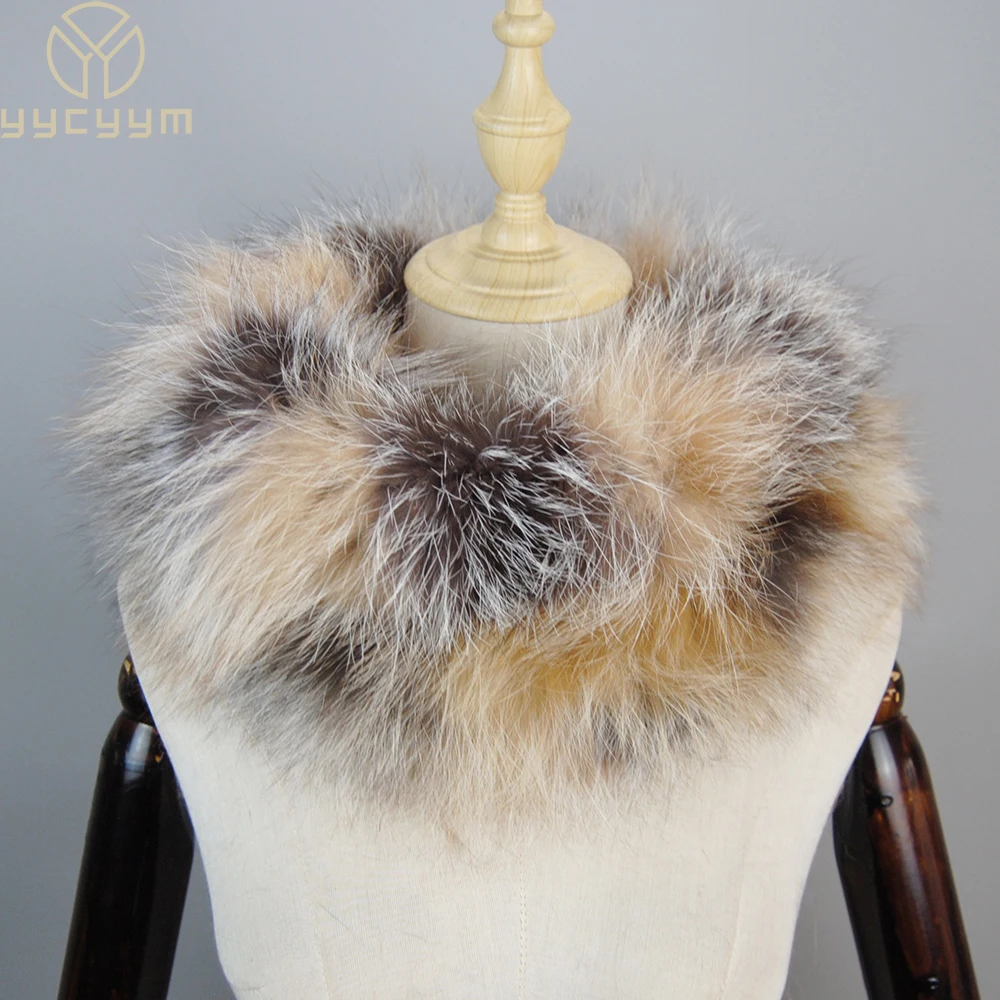 

2024 Fashion Winter Luxury Women Real Fur Scarf Headbands Women Winter Ring Raccoon Fur Scarves Neck Warmer Natural Fur Mufflers