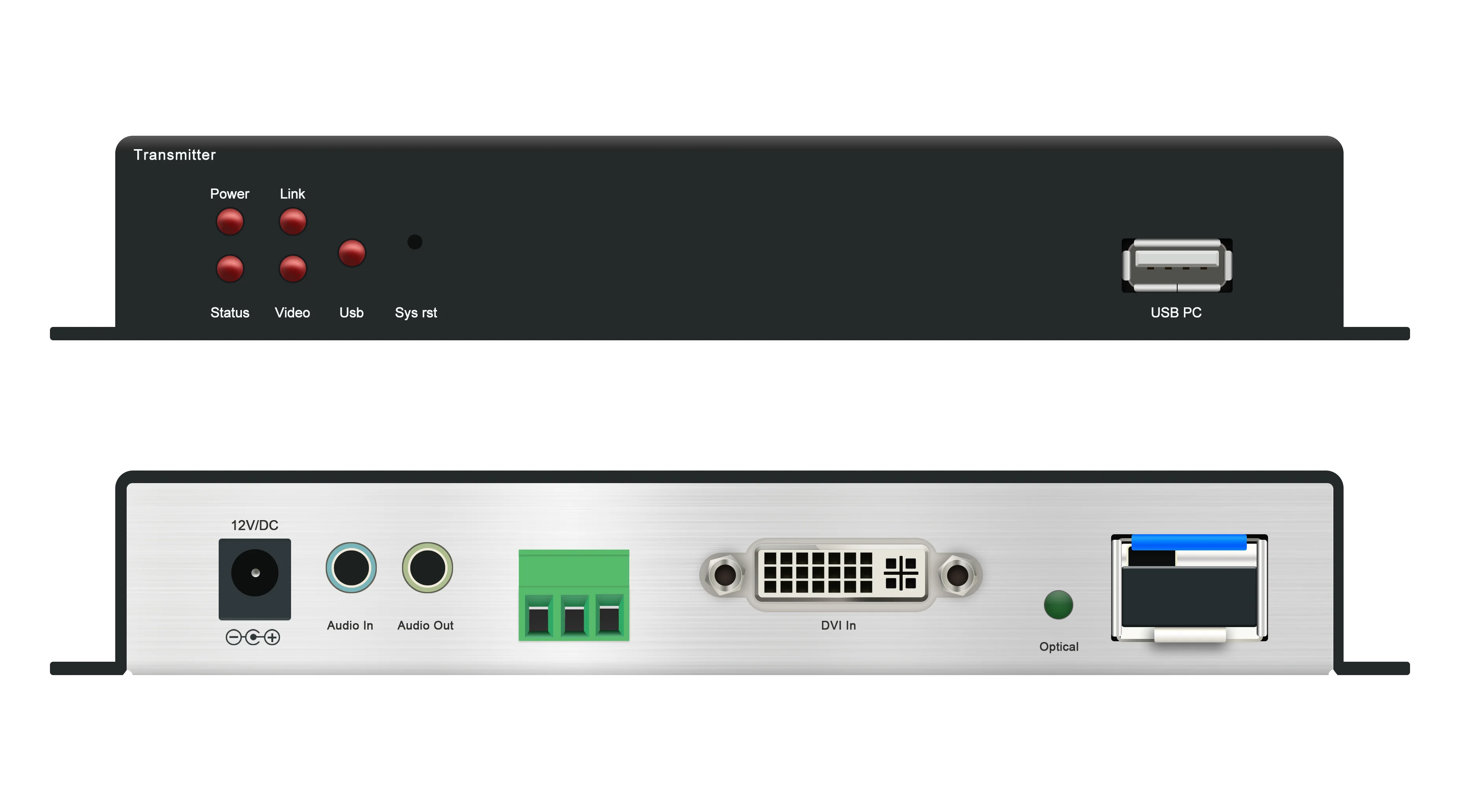 10KM DVI Optical Fiber Transmitter 4K30 LC Single Mode DVI to Fiber Optic Converter