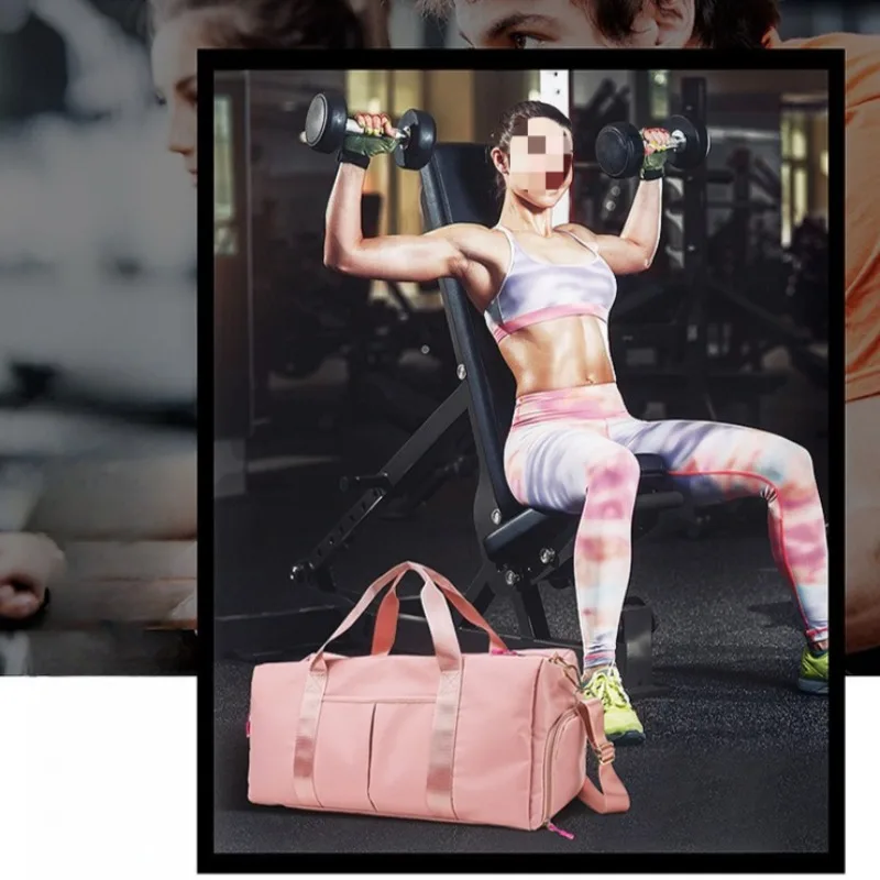 Fitness bag, travel bag, dry and wet separation luggage, can store a variety of items