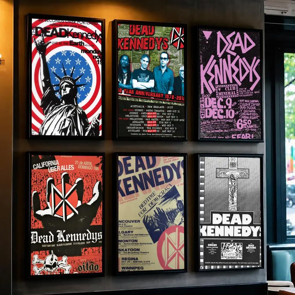 band D-Dead Kennedys-S Poster Minimalist Wall Sticker for Cafe Office Bar Home Decor and Gift