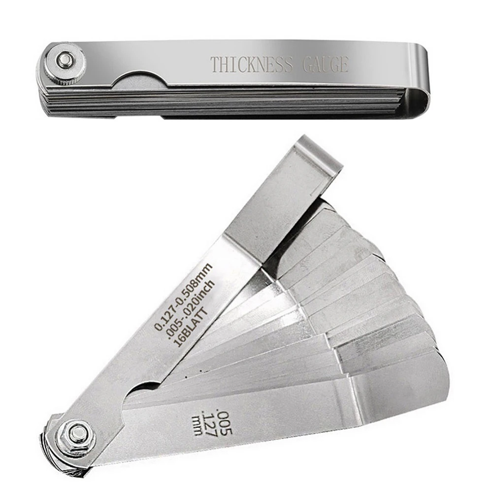 

Набор инструментов для измерения точного зазора, 16 листов, 0,005-0,020 \\'''', набор щупов, прозрачные маркировки размеров, компактный дизайн