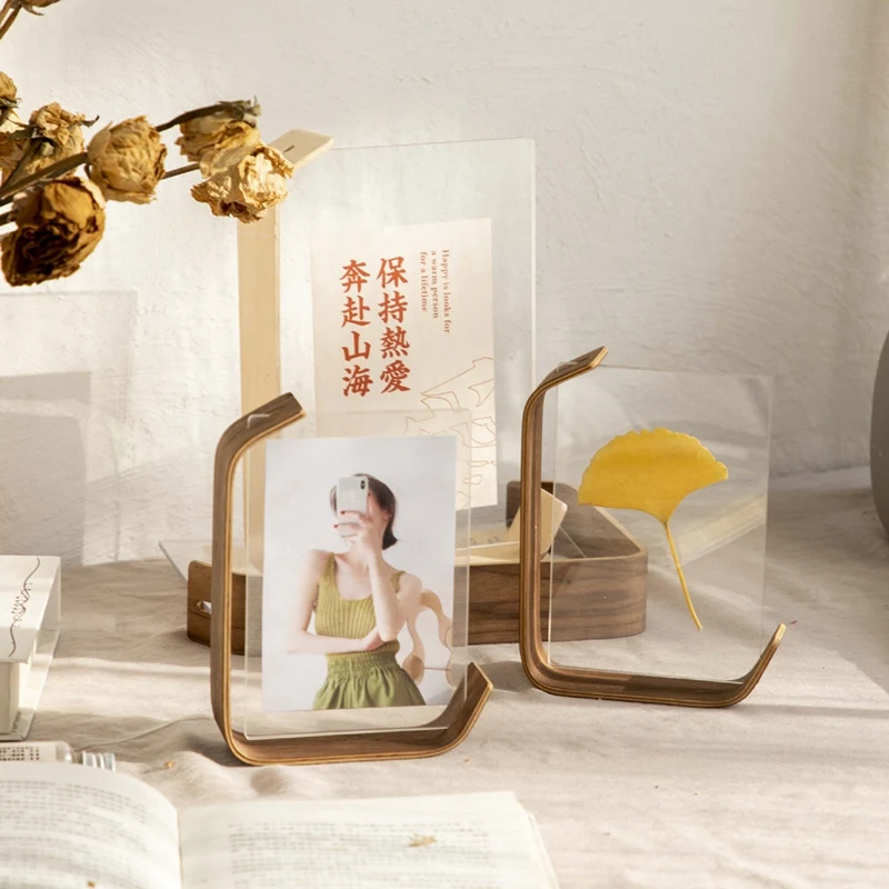 DIY Acrylic Wooden Photo Frame Herbarium Display Picture Frame With Sided Frame For Tabletop Display Home Decor