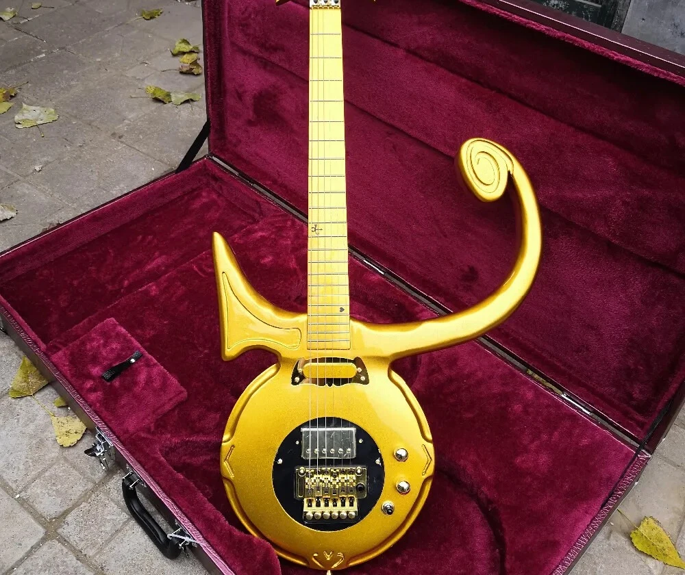 Guitar Diamond Series Prince Love Symbol Gold Guitar 6 strings without hard case 2026 new 672