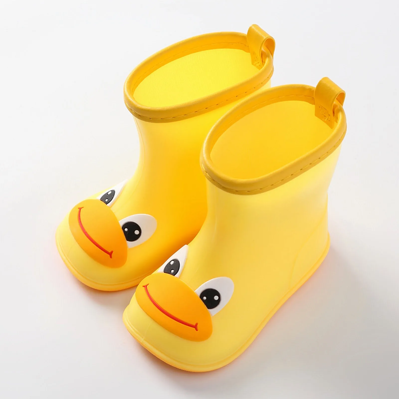 Duck Cartoon Rain Shoes Classic Children's Shoes PVC Rubber Kids Baby Water Shoes Waterproof Boots Toddler Girl Boy Rainboots