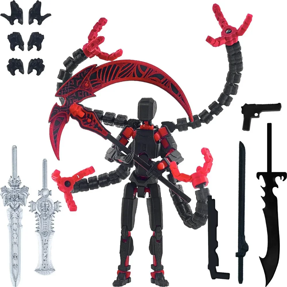 NONE Zusammenbau fertig T13 Actionfigur, 3D-gedruckt, mehrfach gegliffen, beweglich, Titan 13, Lucky Dummy Nova Robot Actionfigur Desktop 3