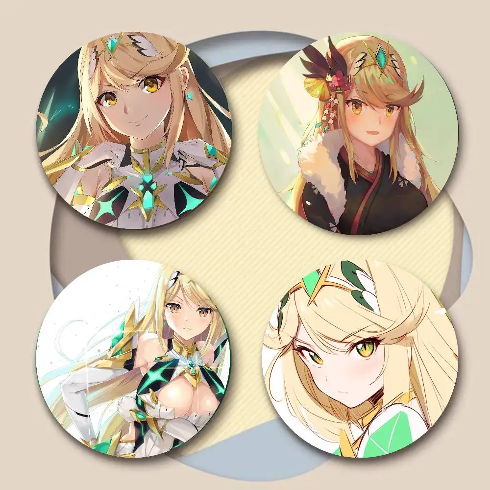 Hikari juego animado x-xenoblade Chronicles X insignias Anime insignia láser redonda broche de dibujos animados ropa mochila accesorios solapa
