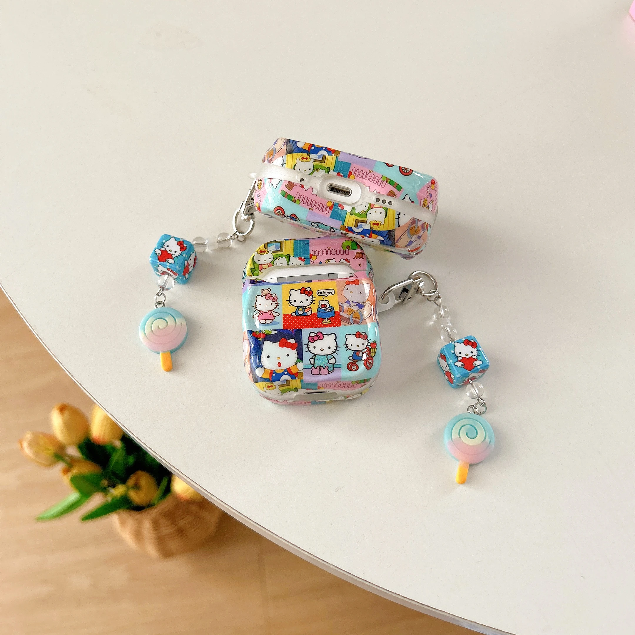 Summer Selections Efficient Protective Case Sanrio For Hello Kitty Fresh Gentle Style For Air Pods4, 1, 2, 3, Pro,Pro2 Pro3 Cute