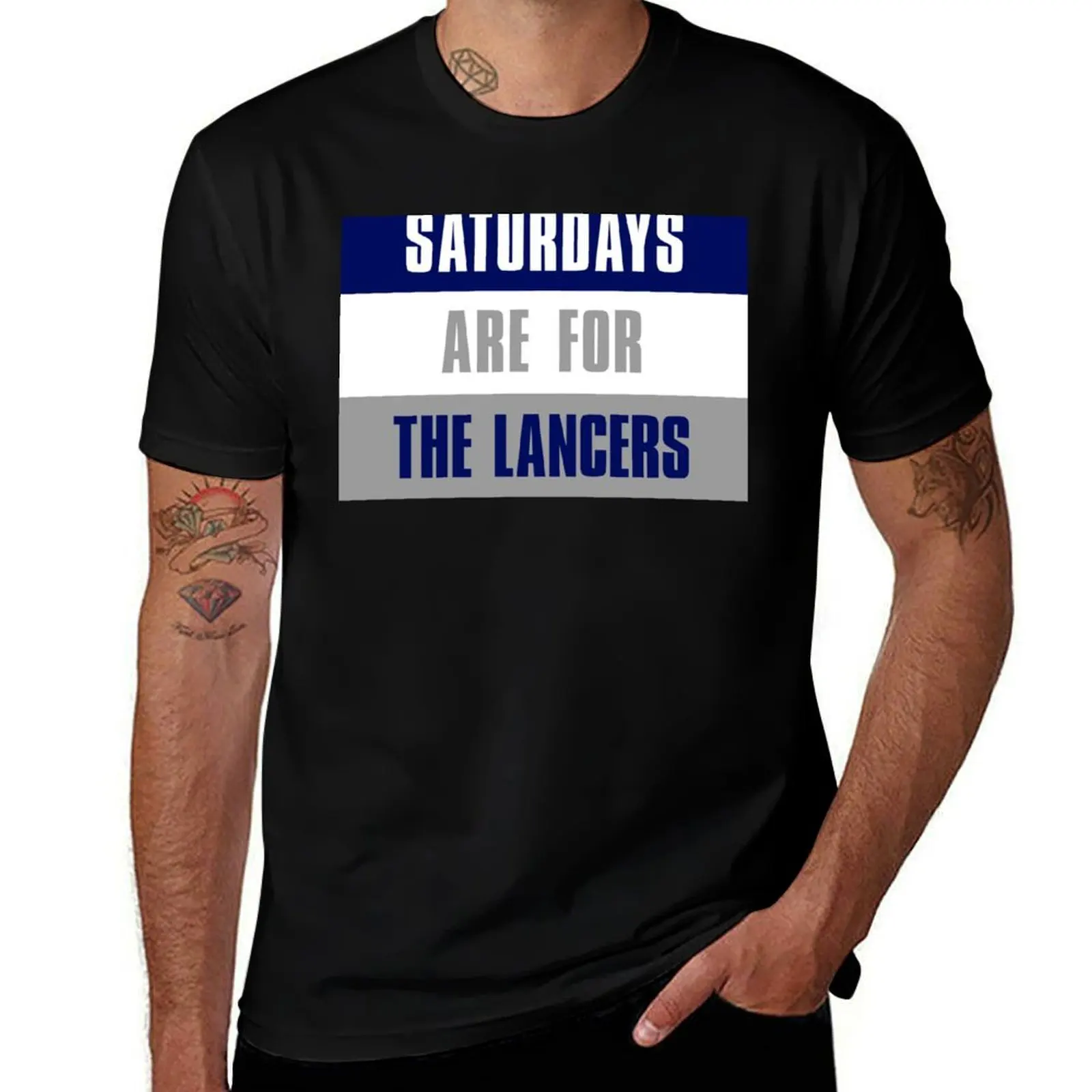 Saturdays are for The Lancers, Longwood University T-Shirt Worker Basic Short Sleeve Tee