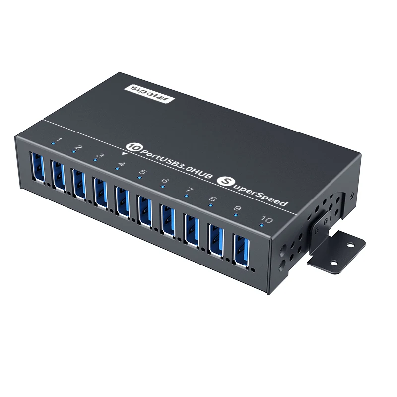

A-103 Sipolar Usb Hub 10 Ports Usb c Docking Station Multiple Device Usb 3.0 Charger