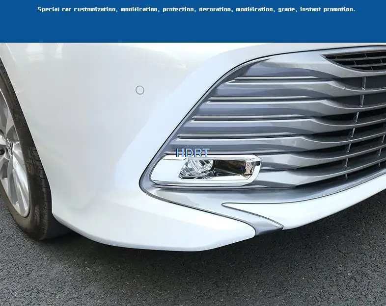 Couvercle de phare antibrouillard avant chromé ABS, garniture de cadre de décoration, pour Toyota Camry 2018 2019 2020 2021 2 pièces