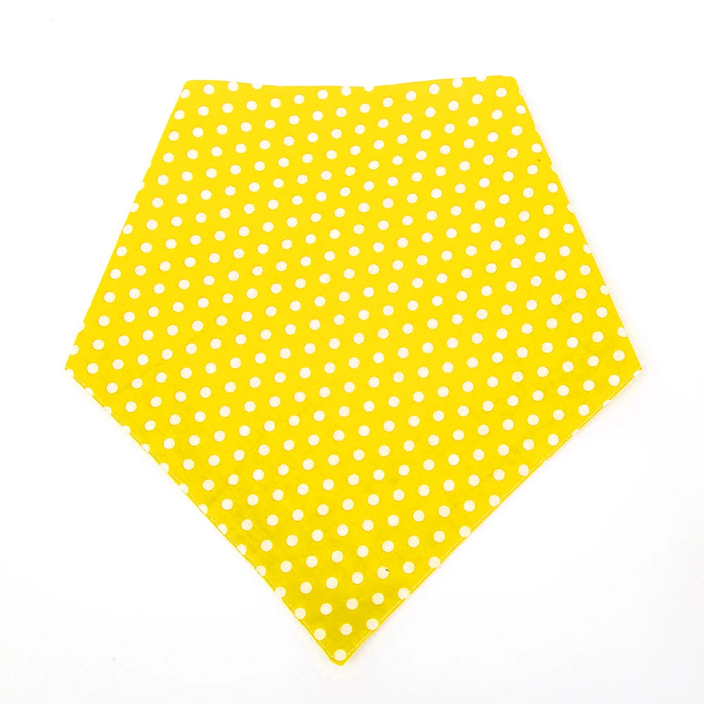 

Yellow Round Dot Dog Collar Fashion Bib Perfect Fit Pet Saliva Collar Decoration Comfortable Party Accessory Dog Bib