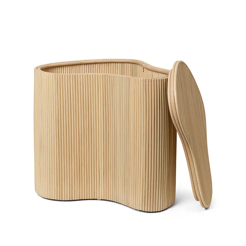 

rattan braided with lid, storage bedside table, side few outdoor