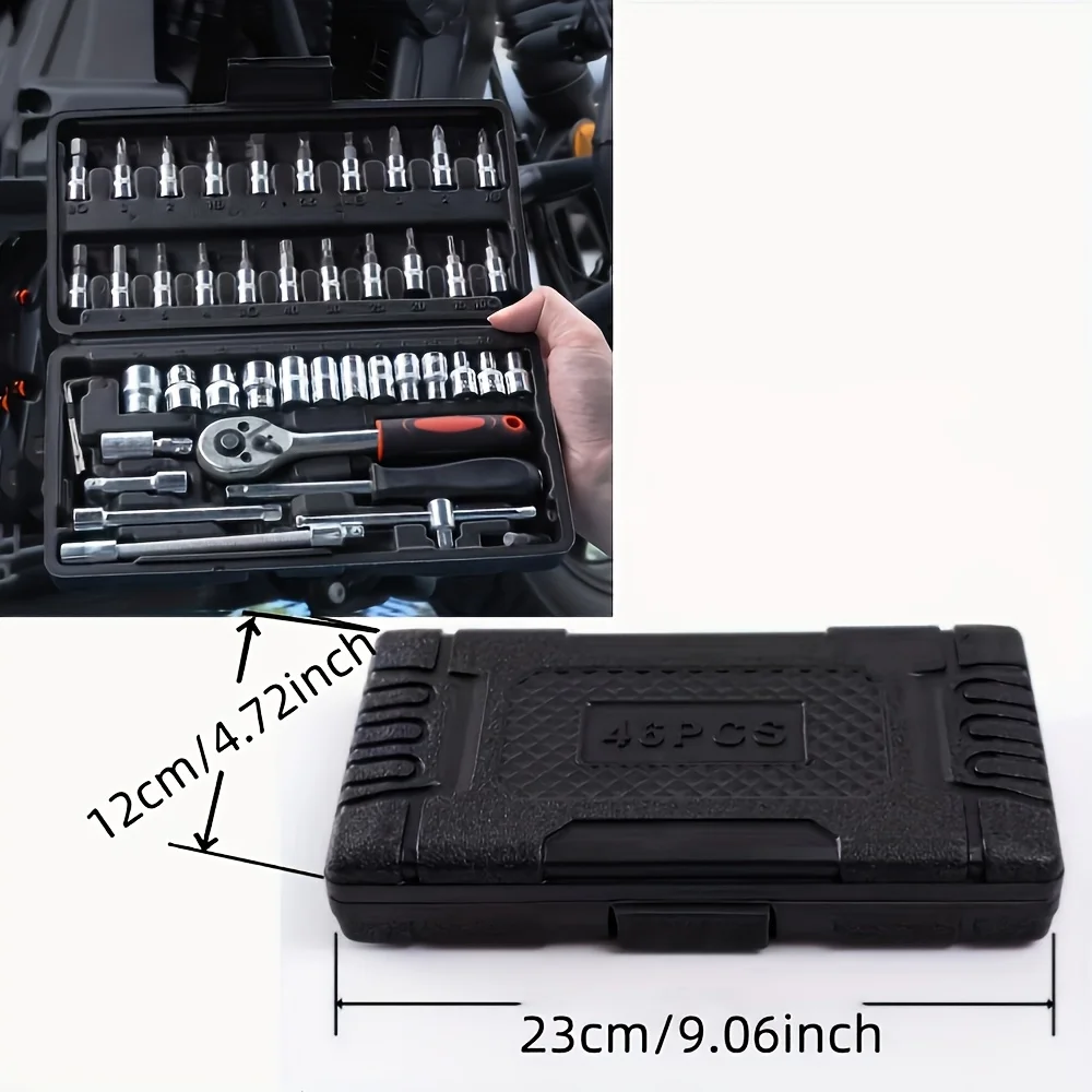 

46pcs/150pcs Tool Set, Suitable for Automotive, Motorcycle, Bicycle, And Other Household Repair Kit Spare Tools,Plastic Box Set.
