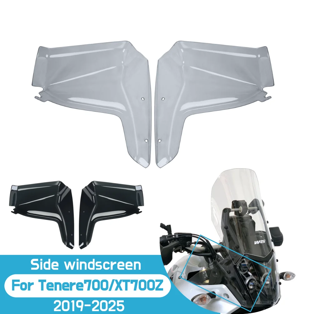 Tenere700 Side Wind Deflector Windscreen Windshield For Yamaha Tenere 700 XT700Z 2019-2025 Motorcycle Side Air Screen Shield