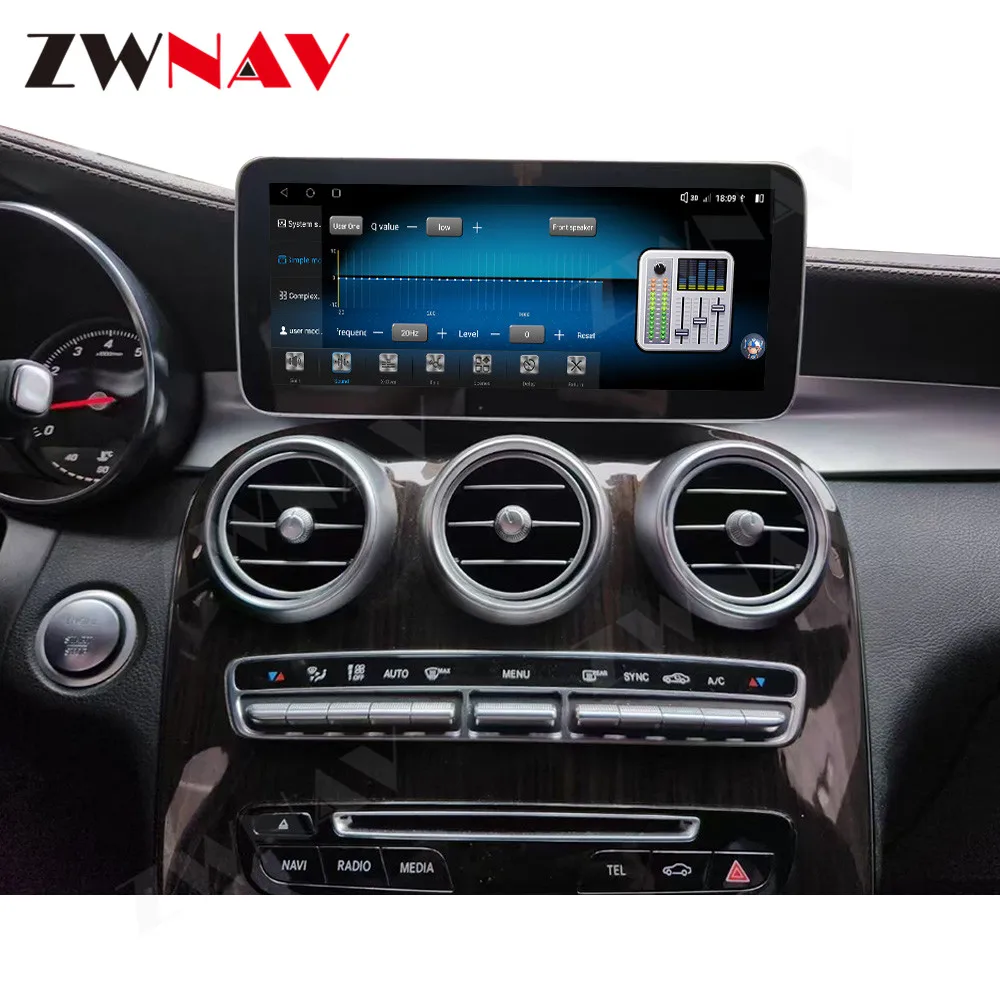 

Автомобильный центральный мультимедийный экран Qualcomm 2 Din Android 11 для Benz GLC автомобильное радио с Bluetooth стереоприемником Carplay LCD