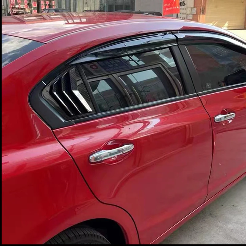 Para Honda Civic 9th Sedan 2011-2015 persiana trasera de coche ventana cubierta de obturador lateral pegatina embellecedora pala de ventilación ABS