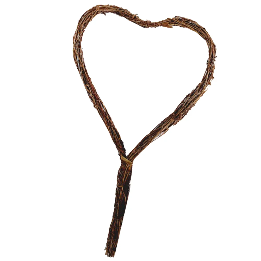 

DIY Rattan Wreath Frame Heart Shaped Natural Vine for Wall Hanging Decor Craft Projects Floral Wreath Making Supplies