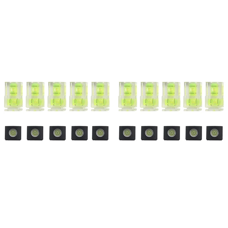 SQPP-20 Pack Hot Shoe Level,Hot Shoe Bubble Level Camera Hot Shoe Cover 2 Axis Bubble Spirit Level For DSLR Film Camera Canon