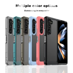 For Samsung Galaxy Z Fold 5 Case For Samsung Z Fold 5 Case Luxury Silicone Clear Bumper Silicone TPU Case Galaxy Z Fold 5 Cover