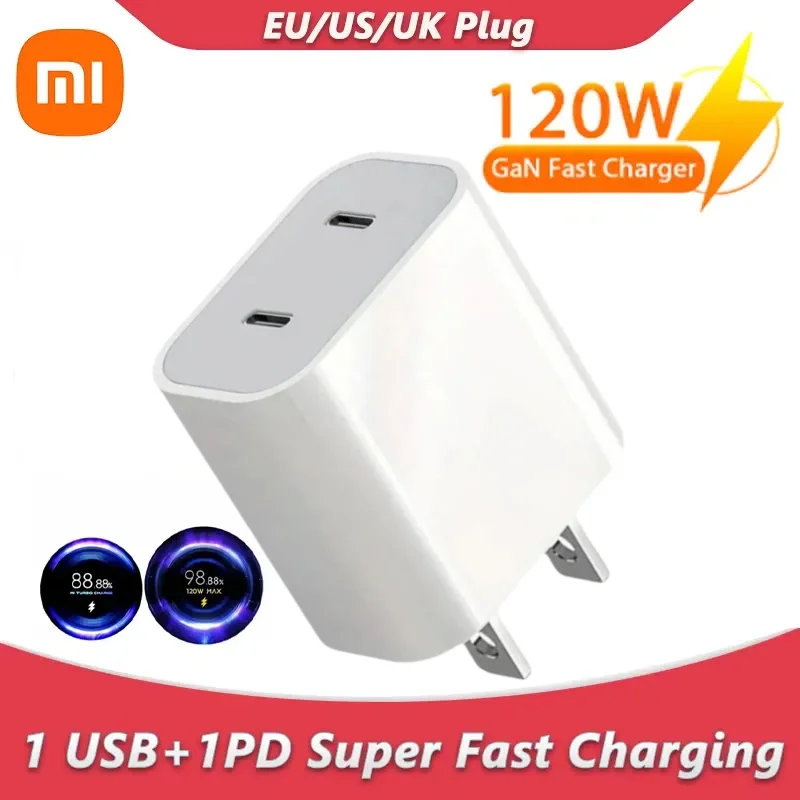 Xiaomi 65W GaN Charger USB C Fast Charging Type C PD Quick Charger 3.0 Wall Adapter For IPhone Samsung Oneplus POCO EU/US Plug