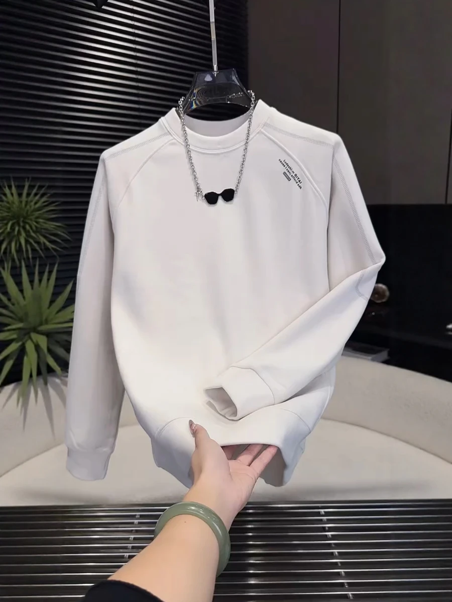 

Faionable Fce Lined Hoodie Casual Patchwork Color Blo Stitching Versatile Men's Autumn Winter New Arrival Sweats...