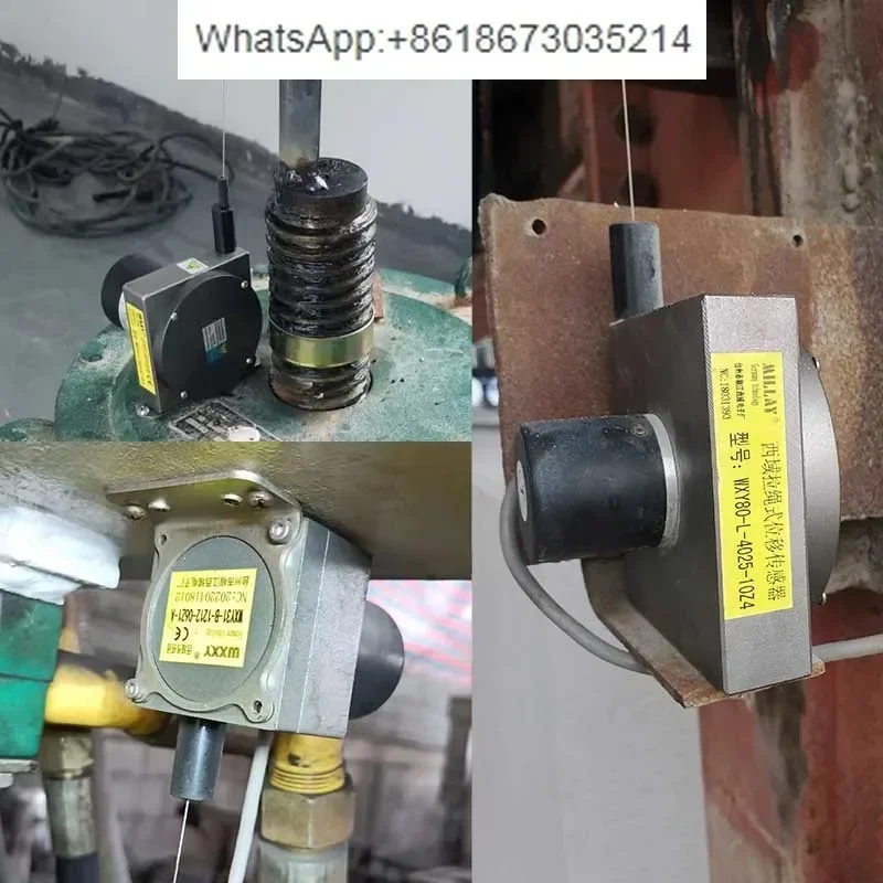 DC12-24V  Pull wire displacement sensor absolute value RS485 gate position meter WXY60 high precision pull wire encoder