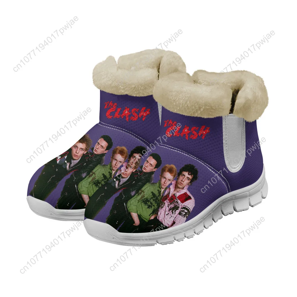 حذاء The Clash Rock Band Snow Boots للرجال Yugi Muto مطبوع للنساء المراهقات يحافظ على الدفء كاجوال خفيف الوزن أحذية رياضية مخصصة