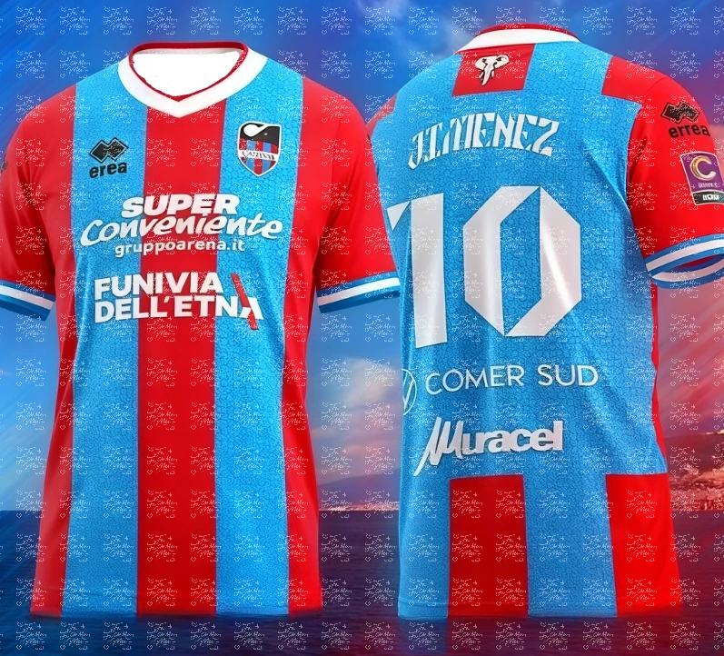 

The Latest 25-26 Catania Football Club Sports Jersey Version Short-sleeved Football 3D Digital for Both Men and Women Adults