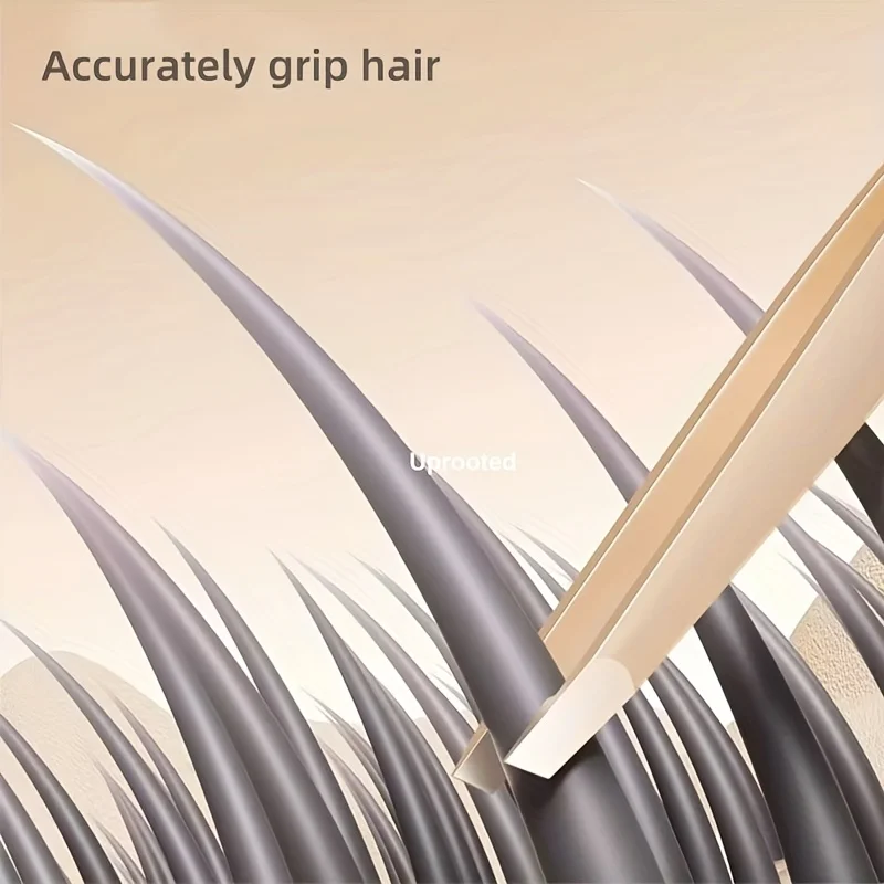 1pc Professional Beauty Tweezers - Heavy-Duty Precision Tips, Non-Slip Grip for Eyebrows, Eyelashes, Facial Hair, Beard, Durable