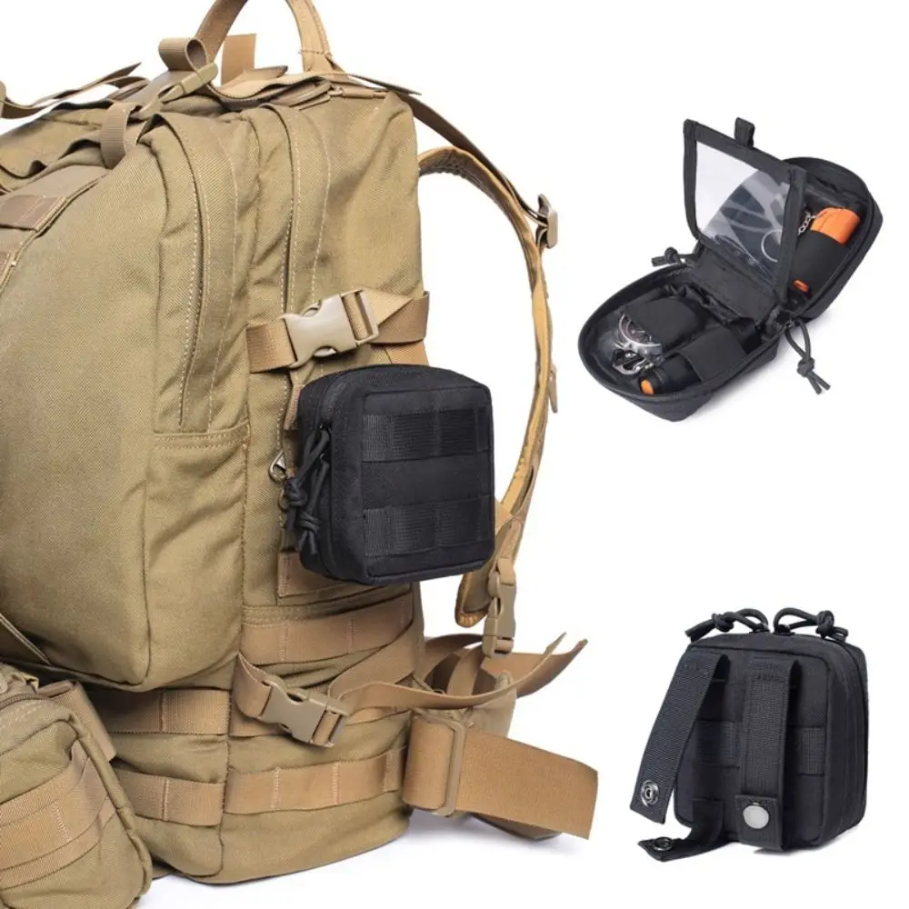 

Compass Flashlight Molle EDC Pouch Waist Belt Card Holder EDC Waist Bag 1000D Nylon Emergency Tool Molle Tool Pack Bag