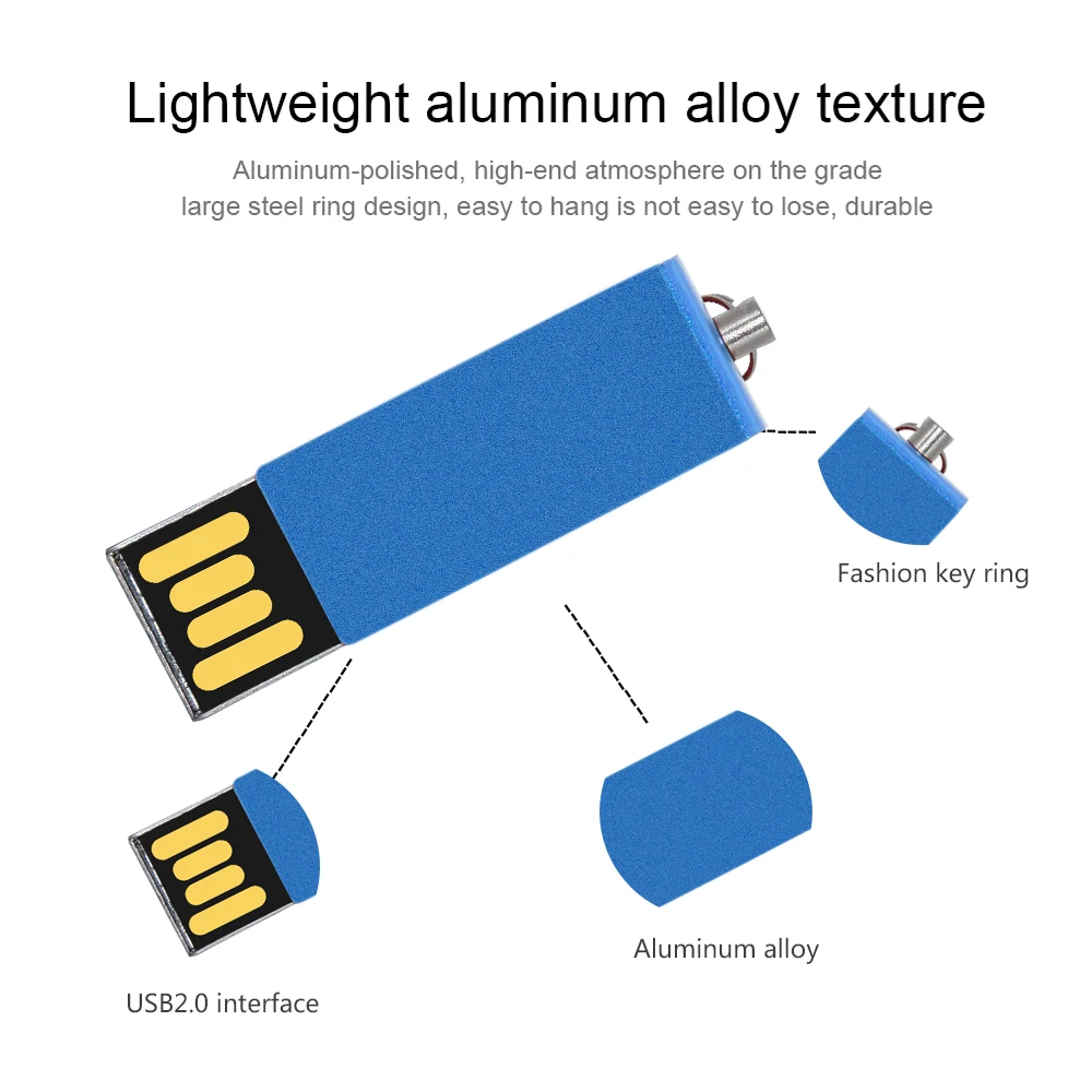 Memoria usb de metal de 10 unids/lote, pendrive de 64GB, 32GB, 16GB, 8GB, 4GB, regalo