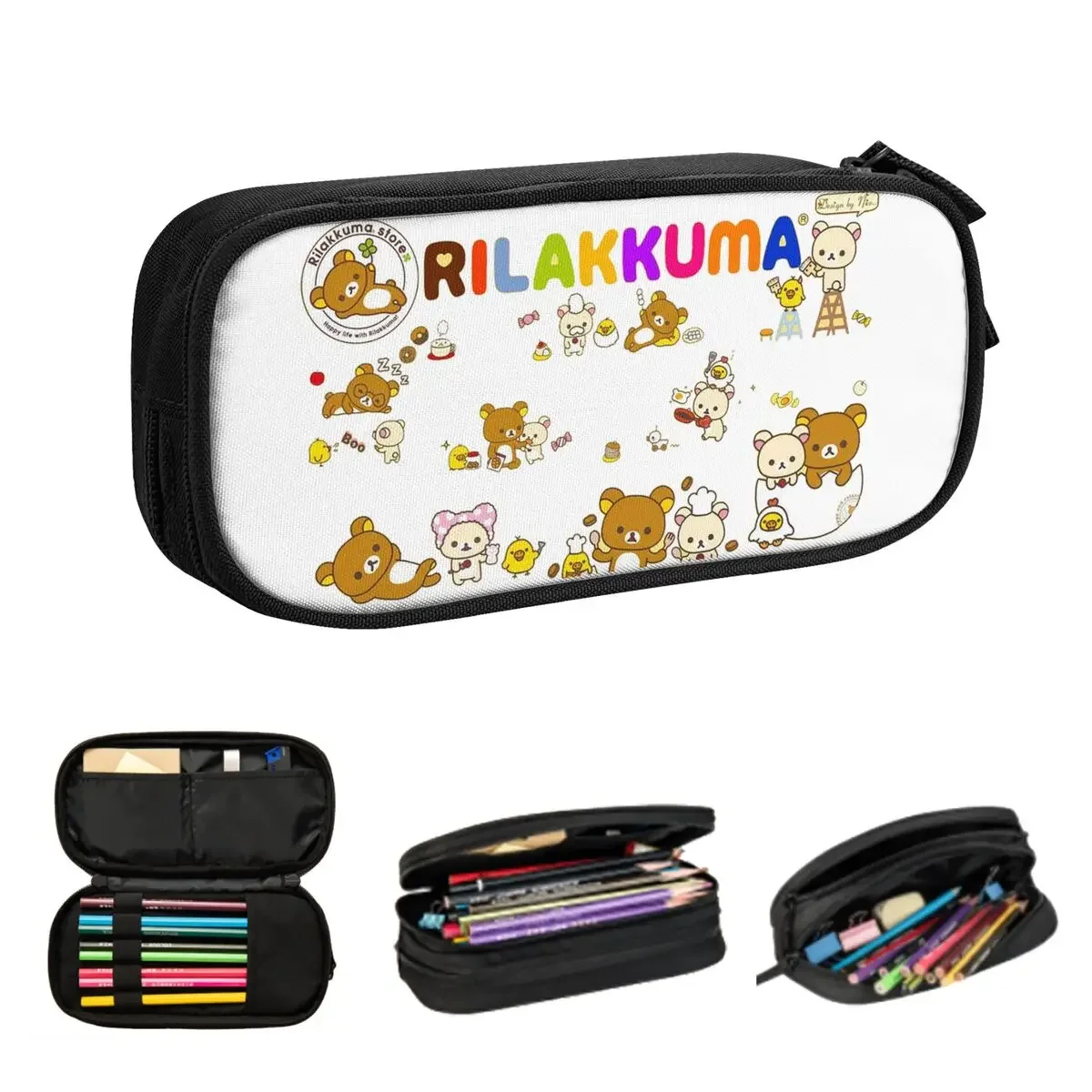 

Lazy Bear Rilakkuma Pencil Cases Large Capacity Pen Bags Pen Box Pencil Pouch For Boys Girls Students Stationery School Office