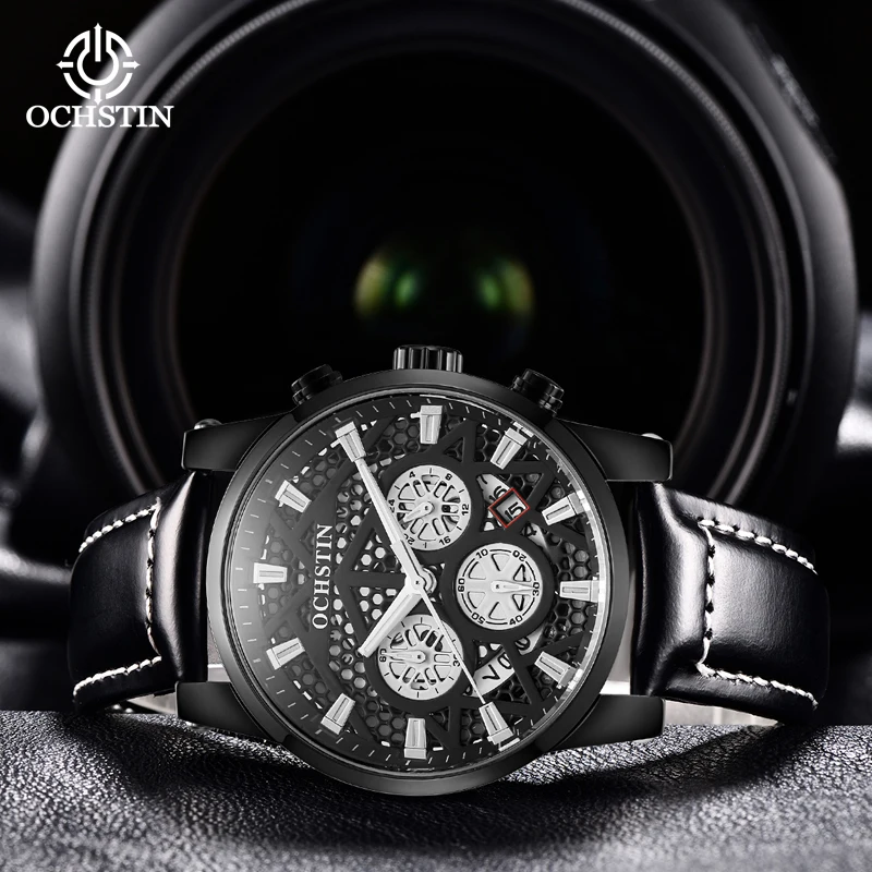 OCHSTI Sports Street Multi functional Quartz Movement Waterproof Watch New 2024 Pilot Series Watch Men's Quartz Watch