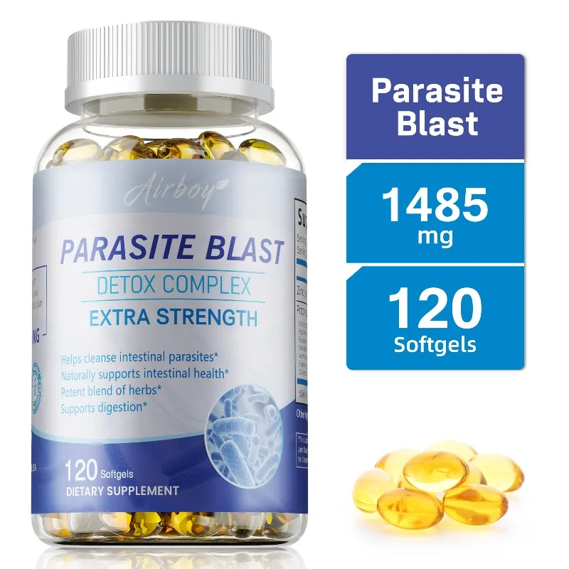 

Комплекс для детоксикации от паразитов - очищение, устранение паразитов, поддержка здоровья кишечника и баланса микробиома для улучшения пищеварения