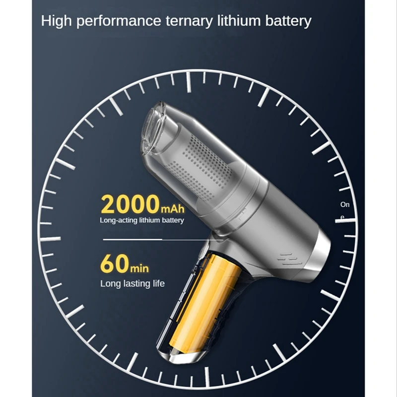 Odkurzacz samochodowy 9000Pa Silne ssanie Bezprzewodowy przenośny odkurzacz Podwójne zastosowanie Mini ręczne czyszczenie do samochodu w domu