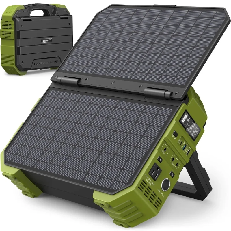 For Outdoor Camping RV Portable Power Station 614.4Wh Battery Pack with 600W  AC Outlets Solar Battery Generator