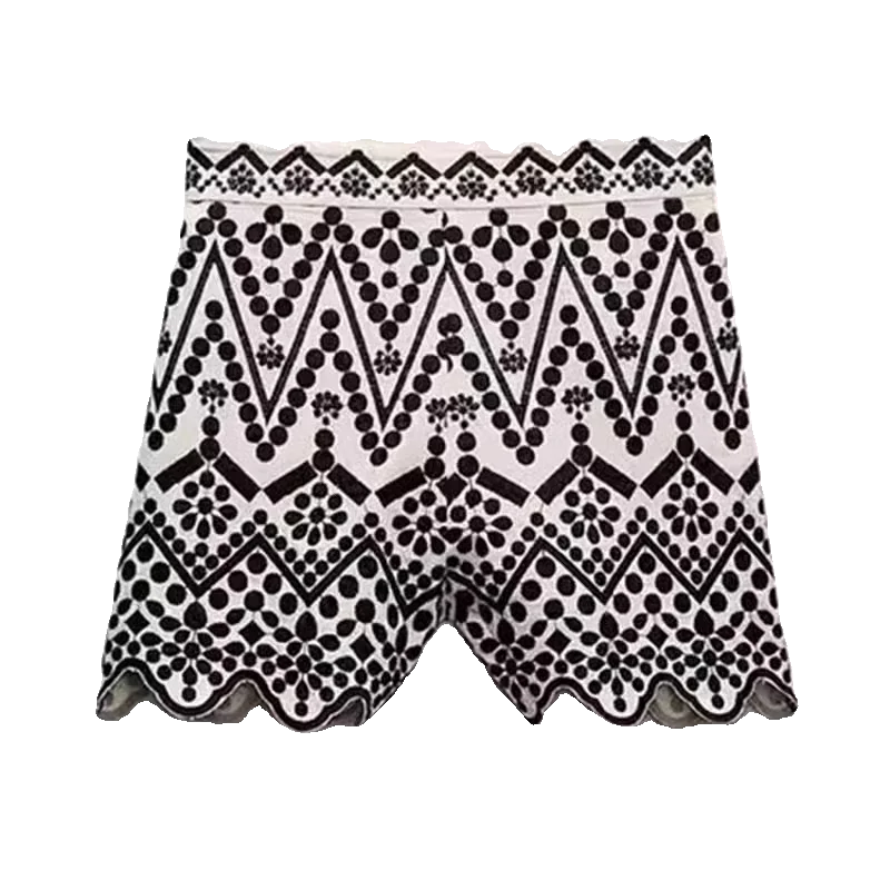 Faionable ricamato colore Blo irt e orts Set abbigliamento donna 2024 nuovo arrivo vestibilità ampia ort Sve colletto quadrato