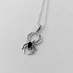 Huitan Spider Pendant Necklace for Women/Men Punk Animal Necklaces Unisex Lover Neck Accessories Creative Gift Hip Hop Jewelry