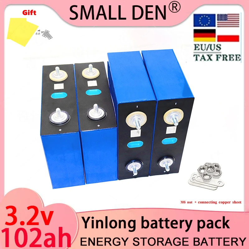 3.2V 102AH Lifepo4 Lithium Iron Phosphate Battery 12V A-class Rechargeable Battery Solar Energy Storage Large Capacity