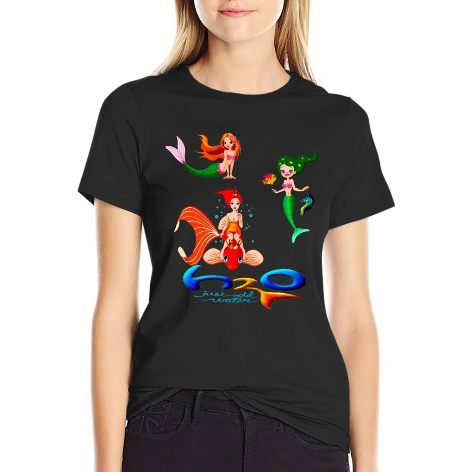 

H2o Just Add Water - H2o Girls T-Shirt plus sizes tops funnys summer top cropped t shirts for Women