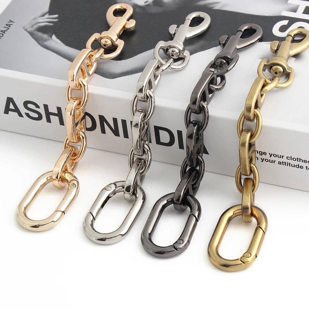 12CM Bag Chain Extension Chain Accessories Bag Dog Buckle Belt Hardware Handbag Belt Wallet Chain Metal Ladies Dag Strap Chain