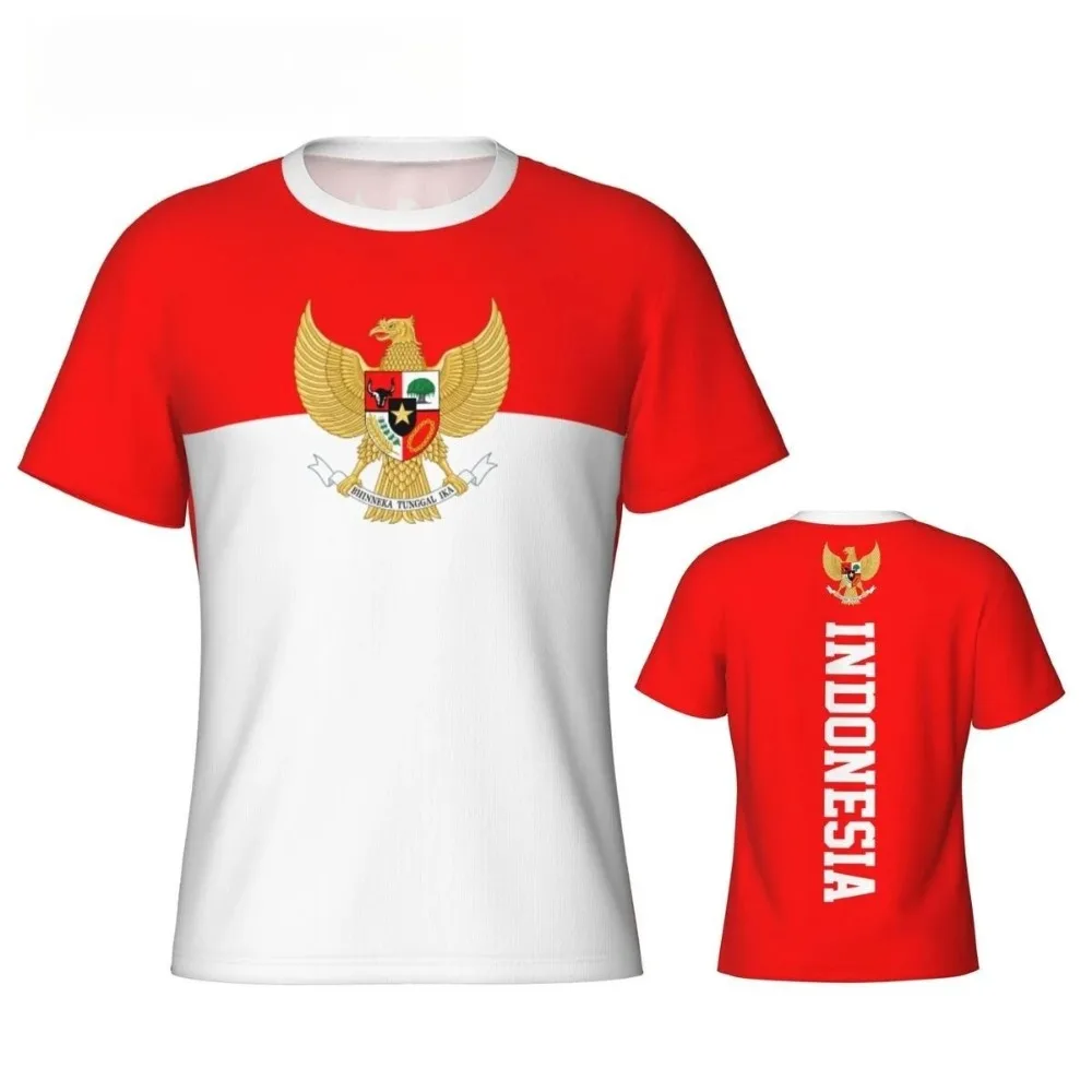 Indonesia Garuda Eagle National Symbol Print Men Crew Neck T Shirt Lightweight Daily Sport Casual Short Sleeve Top