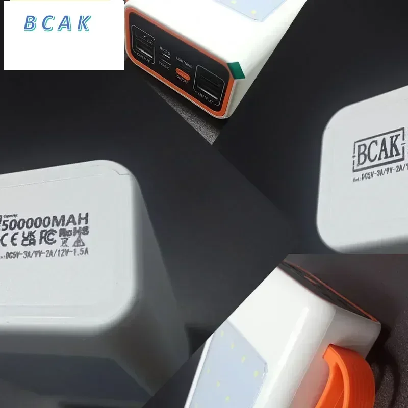 BCAK discount store outdoor 500000mah 300000mah Upgraded Version Super power bank fast charge with LED Super Large Capacity