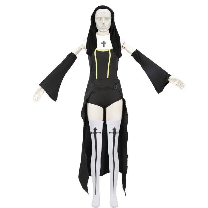 

loween Nun Costume Masquerade Ball Performance Clothing Women's Traditional Chinese Stage Outfit Spring 2023 New Arrival