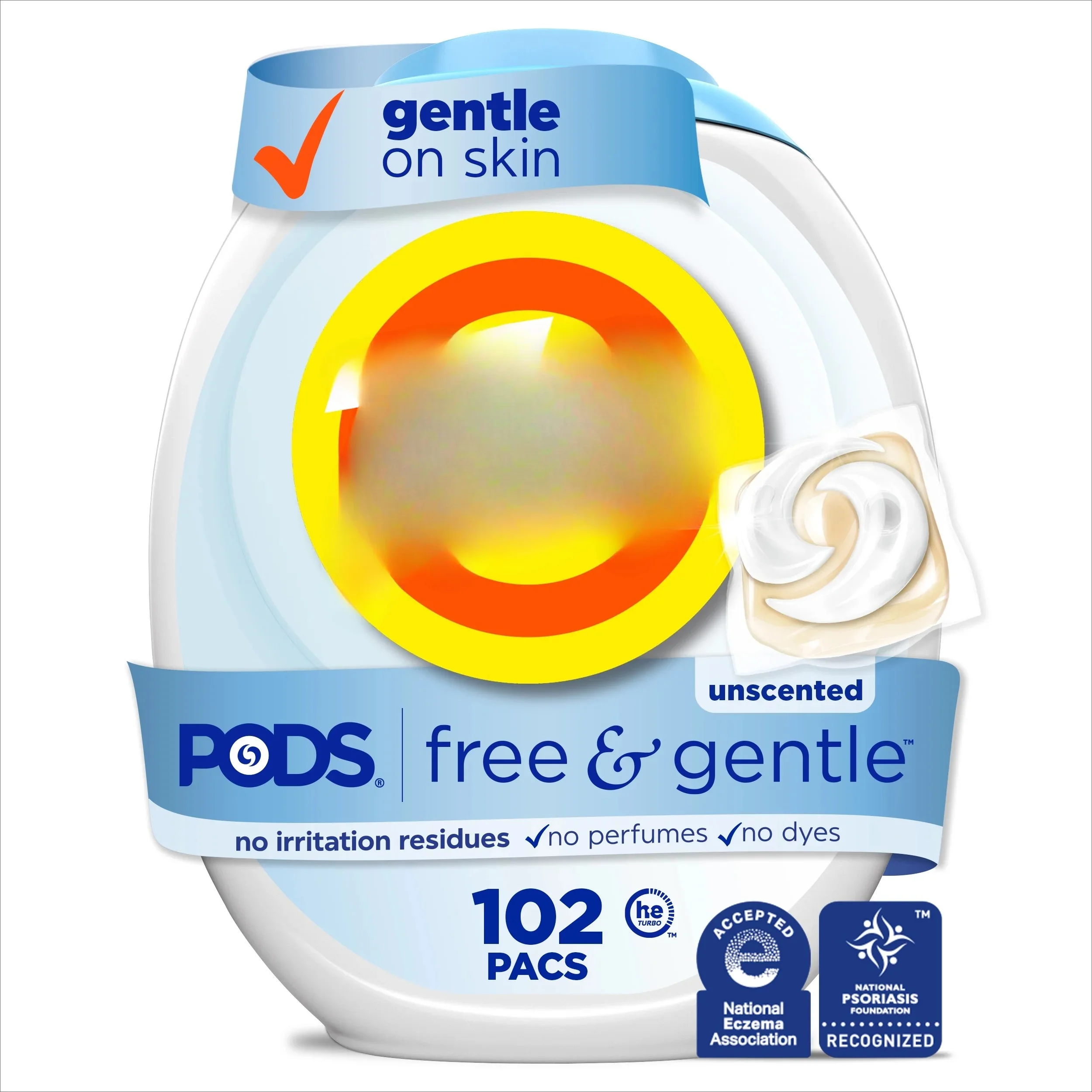 

Unscented Gentle Laundry Detergent - Hypoallergenic Formula for Sensitive Skin, Dermatologist Tested, Free & Clear.