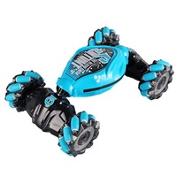 4WD RC Drift Car with Music Led Lights 2.4G Gesture Radio Remote Control Spray Stunt 360° Rotating Climbing Toys Gift