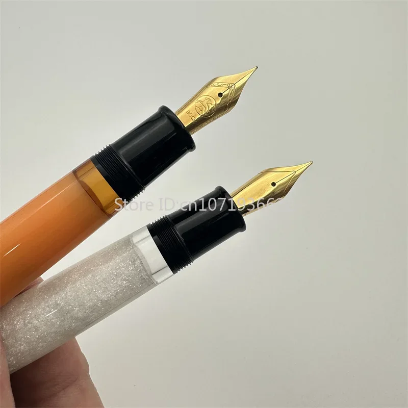 Sublime MAJOHN P139 ريترو كبير المكبس قلم حبر BOCK JOWO بنك الاستثمار القومي برتقالي أبيض اللون هيكل الكتابة قلم حبر القرطاسية هدية