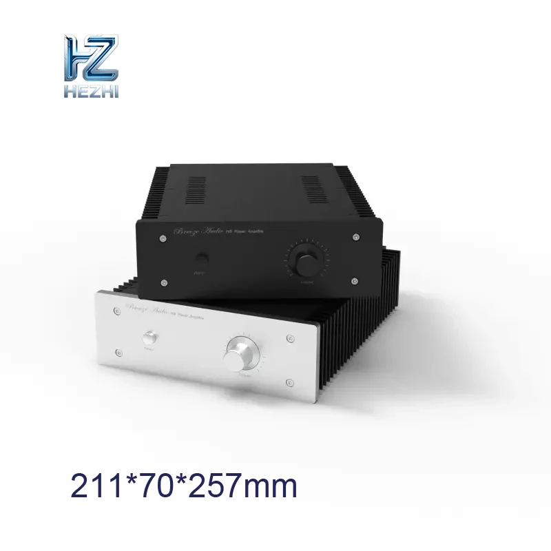 hz-211-70-257mm-all-aluminum-power-amplifier-dual-side-heat-dissipation-chassis-diy-case-shell