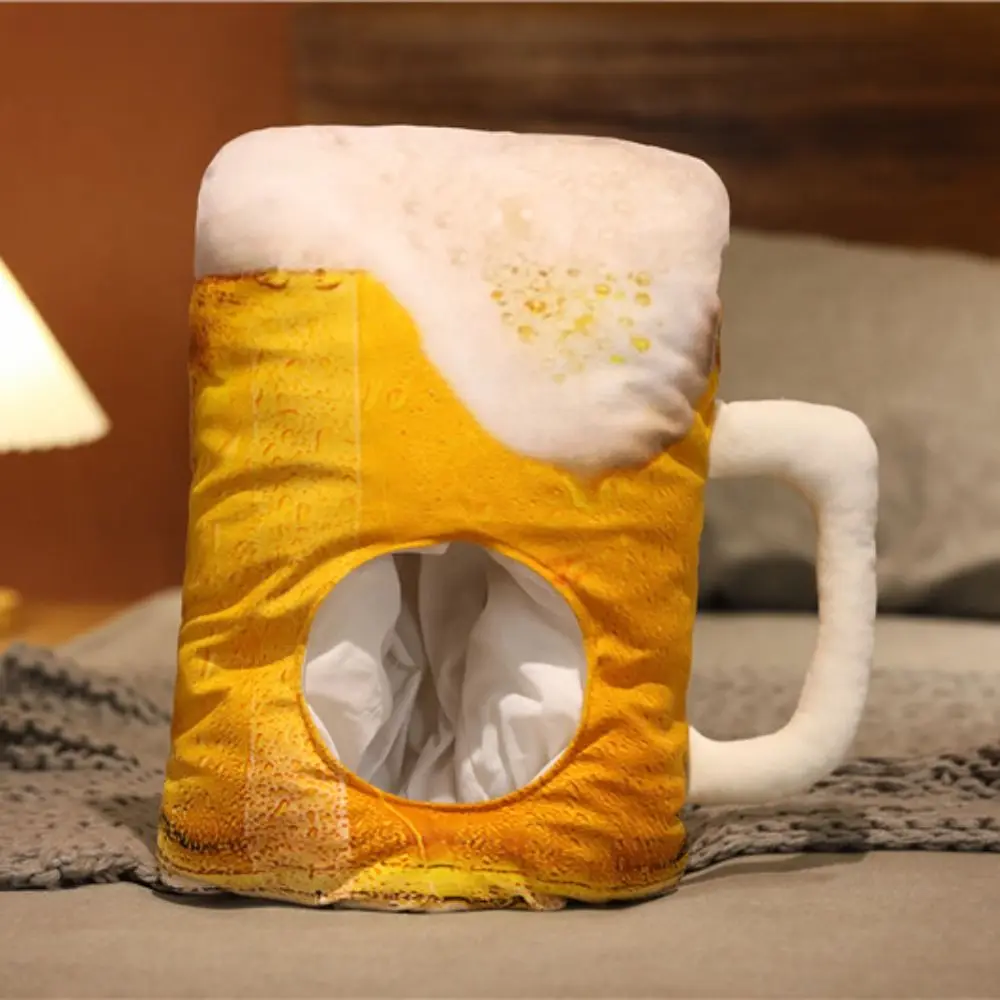 INS – chapeau de bière amusant en peluche, accessoires Photo doux, chapeau de bière mignon, nouveauté, casquette de bière en peluche, anniversaire